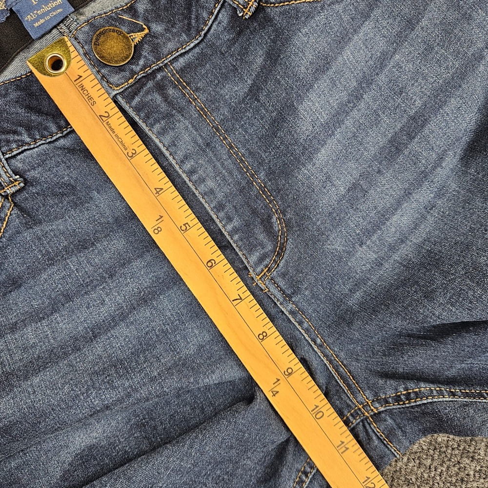 Democracy Ab Solution Itty Bitty Bootcut Jeans Women's 14 Dark Wash Mid Rise - Picture 5 of 8